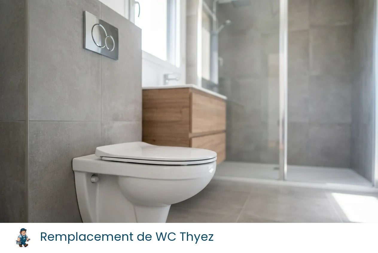 Remplacement de WC à Thyez