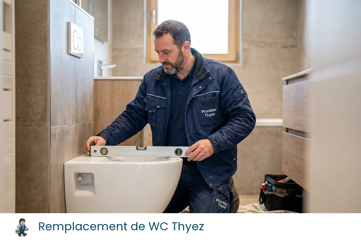 Remplacement de WC à Thyez